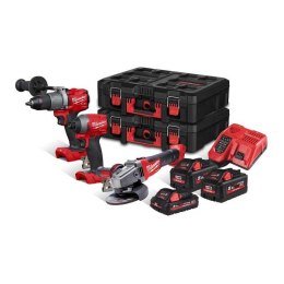 ZESTAW COMBO KIT M18FPD2+M18CAG125X+M18FID2 1*3.0AH 2*5.5AH MILWAUKEE
