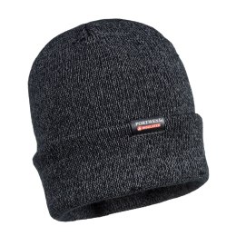 CZAPKA OCIEPLANA ODBLASKOWA CZARNA B026 PORTWEST