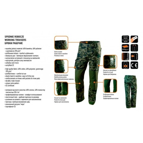 SPODNIE ROBOCZE CAMO XXXL NEO SPODNIE ROBOCZE CAMO XXXL NEO