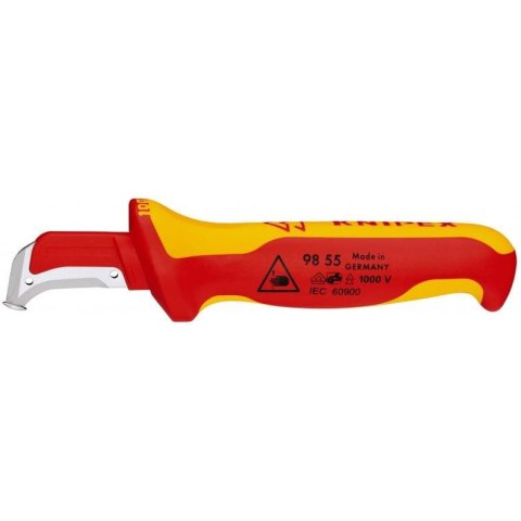NÓŻ DO ŚCIĄGANIA IZOLACJI ZE STOPKĄ PROWADZĄCĄ 180MM KNIPEX NÓŻ DO ŚCIĄGANIA IZOLACJI ZE STOPKĄ PROWADZĄCĄ 180MM KNIPEX