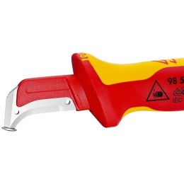 NÓŻ DO ŚCIĄGANIA IZOLACJI ZE STOPKĄ PROWADZĄCĄ 180MM KNIPEX