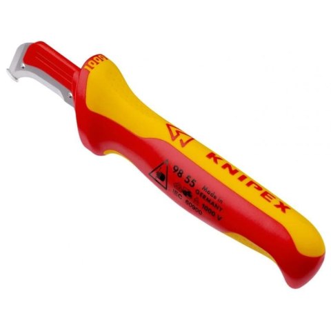 NÓŻ DO ŚCIĄGANIA IZOLACJI ZE STOPKĄ PROWADZĄCĄ 180MM KNIPEX NÓŻ DO ŚCIĄGANIA IZOLACJI ZE STOPKĄ PROWADZĄCĄ 180MM KNIPEX