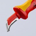 NÓŻ DO ŚCIĄGANIA IZOLACJI ZE STOPKĄ PROWADZĄCĄ 180MM KNIPEX
