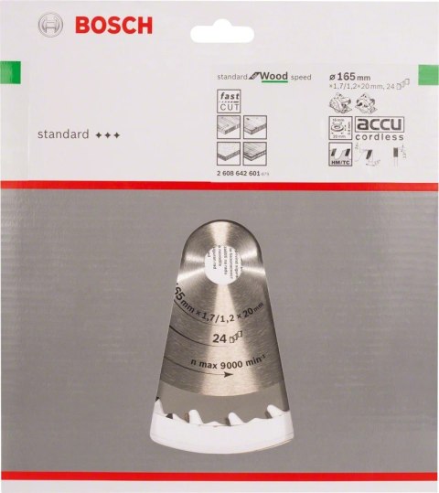 PIŁA TARCZOWA SE WO 165*20-24 BOSCH PIŁA TARCZOWA SE WO 165*20-24 BOSCH