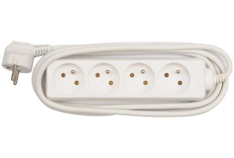 PRZEDŁUŻACZ ELEKTR./BIAŁY/ 5G Z/U 3M VOREL PRZEDŁUŻACZ ELEKTR./BIAŁY/ 5G Z/U 3M VOREL