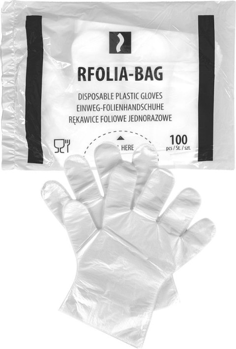 RĘKAWICE FOLIOWE JEDNORAZOWE RFOLIA, 100SZT UN RĘKAWICE FOLIOWE JEDNORAZOWE RFOLIA, 100SZT UN