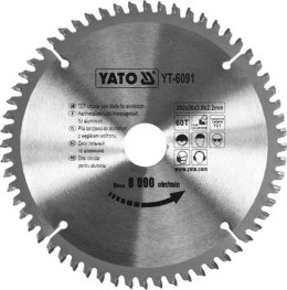 TARCZA WIDIOWA DO ALUMINIUM 200*30MM 60 ZĘBÓW YATO