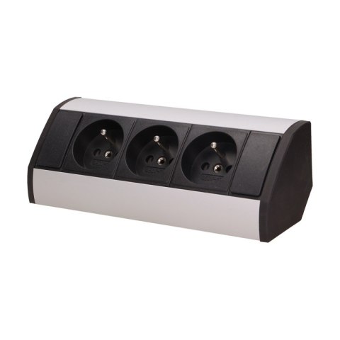 GNIAZDO MEBLOWE 3X2P+Z CZARNO-SREBRNE ORNO GNIAZDO MEBLOWE 3X2P+Z CZARNO-SREBRNE ORNO