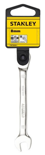 KLUCZ PŁASKO-OCZKOWY Z GRZECHOTKĄ 8MM STANLEY KLUCZ PŁASKO-OCZKOWY Z GRZECHOTKĄ 8MM STANLEY