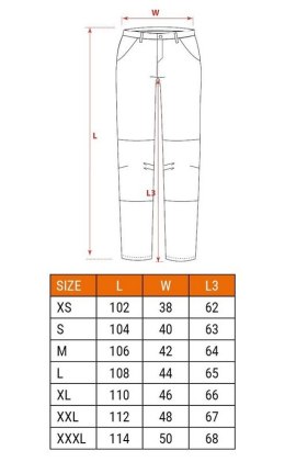 SPODNIE ROBOCZE DO PASA NAVY ROZMIAR XXXL NEO