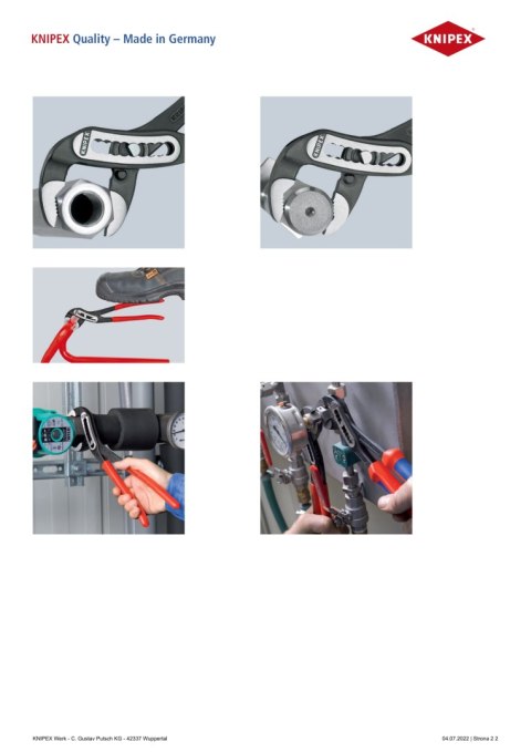 SZCZYPCE DO RUR ALIGATOR 250MM KNIPEX SZCZYPCE DO RUR ALIGATOR 250MM KNIPEX