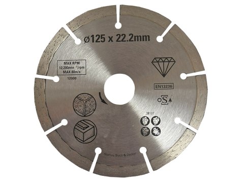 TARCZA DIAMENTOWA 125MM DO BETONU STANLEY TARCZA DIAMENTOWA 125MM DO BETONU STANLEY