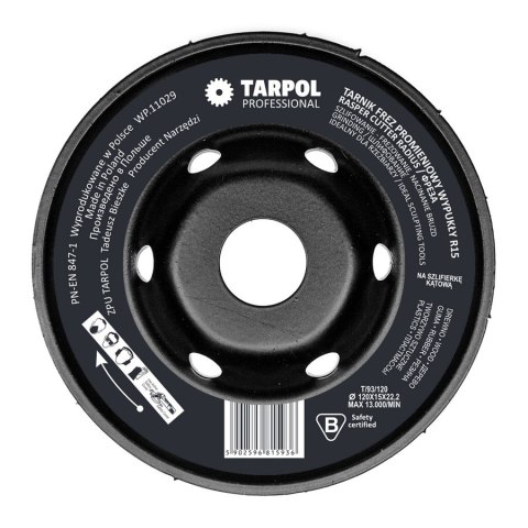 TARNIK FREZ PROMIENIOWY T-93 R15 WYPUKŁY 120MM TARPOL TARNIK FREZ PROMIENIOWY T-93 R15 WYPUKŁY 120MM TARPOL