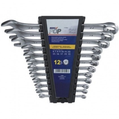 KOMPLET KLUCZY PŁASKO-OCZKOWYCH 12-SZTUK 6-22MM DEDRA KOMPLET KLUCZY PŁASKO-OCZKOWYCH 12-SZTUK 6-22MM DEDRA