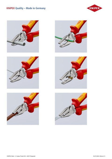 SZCZYPCE UNIWERSALNE 180MM O ZWIĘKSZONYM PRZEŁOŻENIU KNIPEX SZCZYPCE UNIWERSALNE 180MM O ZWIĘKSZONYM PRZEŁOŻENIU KNIPEX