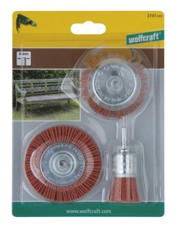 ZESTAW SZCZOTEK DRUCIANYCH DRUT POKRYTY NYLONEM, 3SZT. WOLFCRAFT