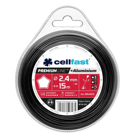 ŻYŁKA DO WYKASZARKI GWIAZDKA PREMIUM 2.4MM 15M CELL-FAST ŻYŁKA DO WYKASZARKI GWIAZDKA PREMIUM 2.4MM 15M CELL-FAST