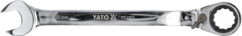 KLUCZ PŁASKO-OCZKOWY Z GRZECHOTKĄ 28MM YATO KLUCZ PŁASKO-OCZKOWY Z GRZECHOTKĄ 28MM YATO