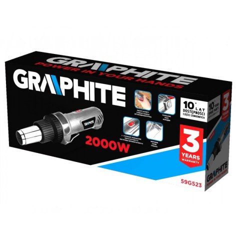 OPALARKA 2000W, ZAKRES TEMP. DO 550OC,2 BIEGI, UCHW.PROSTY GRAPHITE OPALARKA 2000W, ZAKRES TEMP. DO 550OC,2 BIEGI, UCHW.PROSTY GRAPHITE