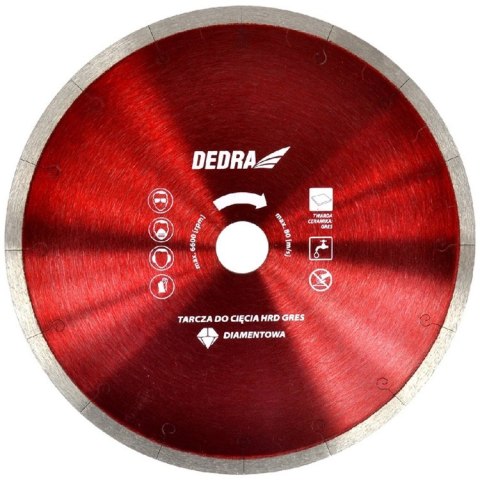 TARCZA DIAMENTOWA DO CIĘCIA GRESU 180MM DEDRA
