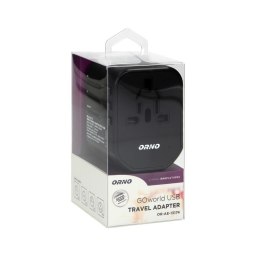 ADAPTER PODRÓŻNY 100-240V 8A 2XUSB 5V 2,4A INTELIGENTNA ORNO