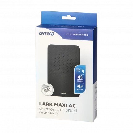 DZWONEK PRZEWODOWY ELEKTRONICZNY ORNO LARK MAXI AC CZARNY ORNO DZWONEK PRZEWODOWY ELEKTRONICZNY ORNO LARK MAXI AC CZARNY ORNO