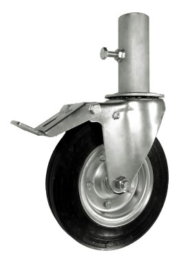 KOŁO METAL-GUMA 160MM DO RUSZTOWANIA Z RURĄ+HAMULEC ZR45NWH UN