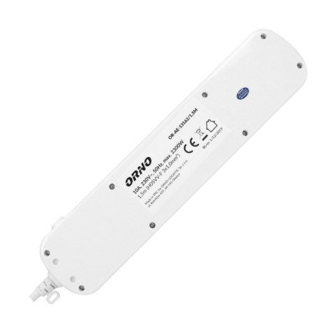 LISTWA ZASILAJĄCA 'MULTISWITCH', 6X2P+Z, KABEL 3X1,0M BIAŁY ORNO LISTWA ZASILAJĄCA 'MULTISWITCH', 6X2P+Z, KABEL 3X1,0M BIAŁY ORNO