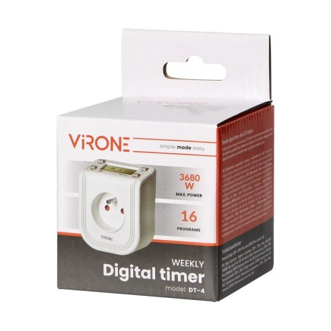 PROGRAMATOR CZASOWY ELEKTRONICZNY GÓRNY EKRAN VIRONE PROGRAMATOR CZASOWY ELEKTRONICZNY GÓRNY EKRAN VIRONE