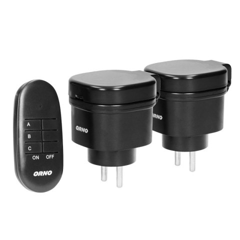 ZESTAW BEZPRZEWODOWYCH MINI GNIAZD STEROWANYCH PILOTEM 2+1 ORNO ZESTAW BEZPRZEWODOWYCH MINI GNIAZD STEROWANYCH PILOTEM 2+1 ORNO