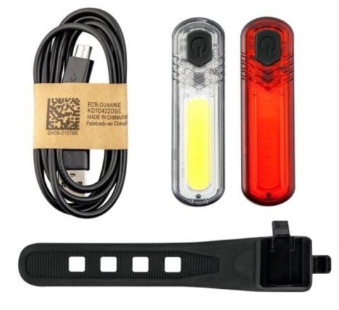 ZESTAW LAMP ROWEROWYCH DUOSLIM 60LM/18LM MACTRONIC ZESTAW LAMP ROWEROWYCH DUOSLIM 60LM/18LM MACTRONIC