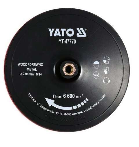 TARCZA Z RZEPEM 230MM M14 + AKCESORIA YATO TARCZA Z RZEPEM 230MM M14 + AKCESORIA YATO