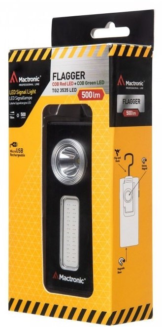LATARKA RĘCZNA SYGNALIZACYJNA FLAGGER 500LM ŁADOWALNA MACTRONIC LATARKA RĘCZNA SYGNALIZACYJNA FLAGGER 500LM ŁADOWALNA MACTRONIC