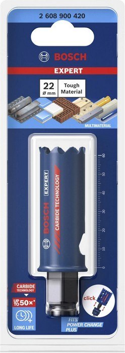 PIŁA OTWORNICA Z WĘGLIKÓW EXPERT TOUGH MATERIAL 22MM BOSCH PIŁA OTWORNICA Z WĘGLIKÓW EXPERT TOUGH MATERIAL 22MM BOSCH