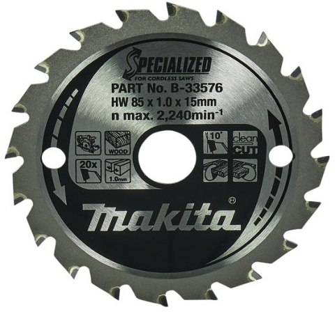 PIŁA SPIEKOWA SPECJALIZED 85*15/20Z MAKITA PIŁA SPIEKOWA SPECJALIZED 85*15/20Z MAKITA