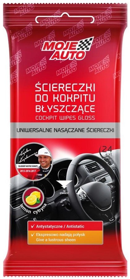 ŚCIERECZKI DO KOKPITU BŁYSZCZĄCE CYTRYNA 24SZT. MOJE AUTO ŚCIERECZKI DO KOKPITU BŁYSZCZĄCE CYTRYNA 24SZT. MOJE AUTO