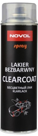 Spray bezbarwny NOVOL Clearcoat 500 ml szybkoschnący połysk FAN