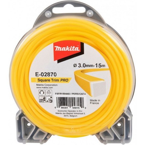 ŻYŁKA NYLONOWA KWADRAT PRO 3.0MM/15M MAKITA ŻYŁKA NYLONOWA KWADRAT PRO 3.0MM/15M MAKITA