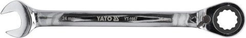 KLUCZ PŁASKO-OCZKOWY Z GRZECHOTKĄ 24MM YATO KLUCZ PŁASKO-OCZKOWY Z GRZECHOTKĄ 24MM YATO