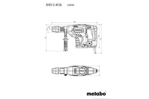 MŁOT UDAROWY OBROTOWY SDS-MAX KHEV 5-40 BL METABO MŁOT UDAROWY OBROTOWY SDS-MAX KHEV 5-40 BL METABO