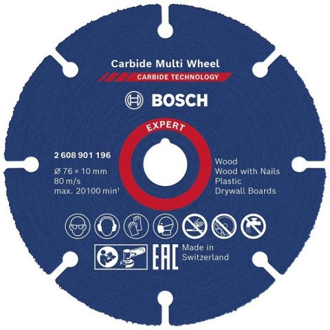TARCZA UNIWERSALNA EXPERT CARBIDE MULTI WHEEL CMW 79*10MM BOSCH TARCZA UNIWERSALNA EXPERT CARBIDE MULTI WHEEL CMW 79*10MM BOSCH