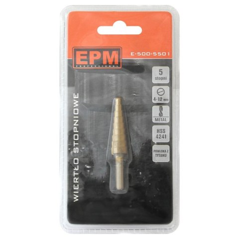 WIERTŁO STOPNIOWE 4-12MM EPM WIERTŁO STOPNIOWE 4-12MM EPM