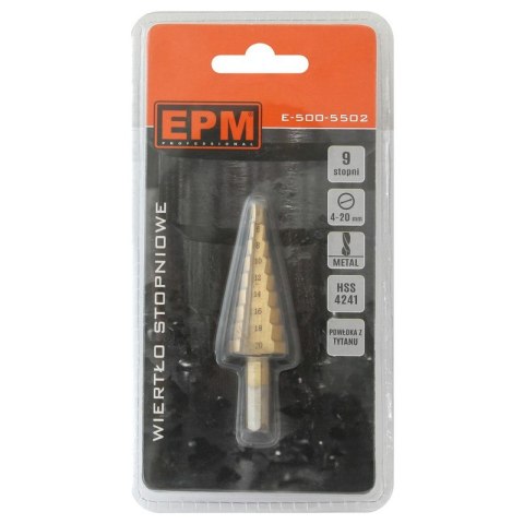 WIERTŁO STOPNIOWE 4-20MM EPM WIERTŁO STOPNIOWE 4-20MM EPM