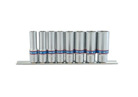 ZESTAW NASADEK 3/8'' 8CZ. DŁUGIE 6-KĄT 10-19MM, NA SZYNIE KING TONY ZESTAW NASADEK 3/8'' 8CZ. DŁUGIE 6-KĄT 10-19MM, NA SZYNIE KING TONY
