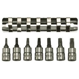 ZESTAW NASADEK TORX 1/4'' M1408TX, 7EL.+ LISTWA TENG TOOLS