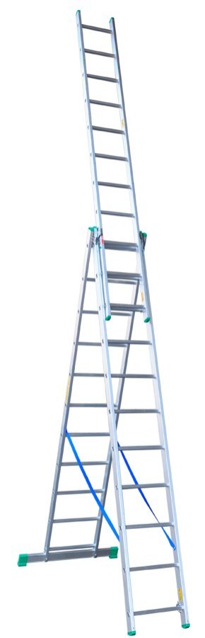 DRABINA ALUMINIOWA 3-ELEMENTOWA 760CM 11+11+11 SZCZEBLI DRABINA ALUMINIOWA 3-ELEMENTOWA 760CM 11+11+11 SZCZEBLI