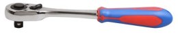 GRZECHOTKA1/4''Z PRZYCISKIEM 250MM, 45 ZĘBÓW UCHWYT GUMOWY KING TONY