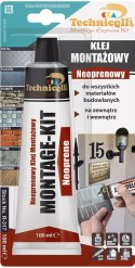 KLEJ MONTAŻOWY NEOPRENOWY TECHNICQLL 100ML – SZYBKI CHWYT, MOCNY, DO METALU I SZKŁA