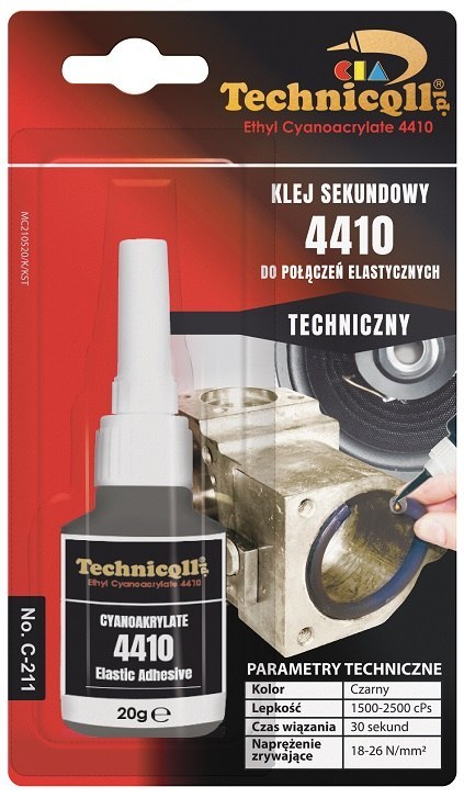 KLEJ SEKUNDOWY ELASTYCZNY 4410 20G TECHNICQLL KLEJ SEKUNDOWY ELASTYCZNY 4410 20G TECHNICQLL