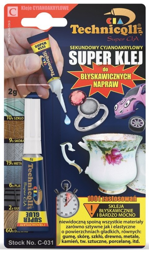 KLEJ SEKUNDOWY SUPER KLEJ 2G TECHNICQLL KLEJ SEKUNDOWY SUPER KLEJ 2G TECHNICQLL